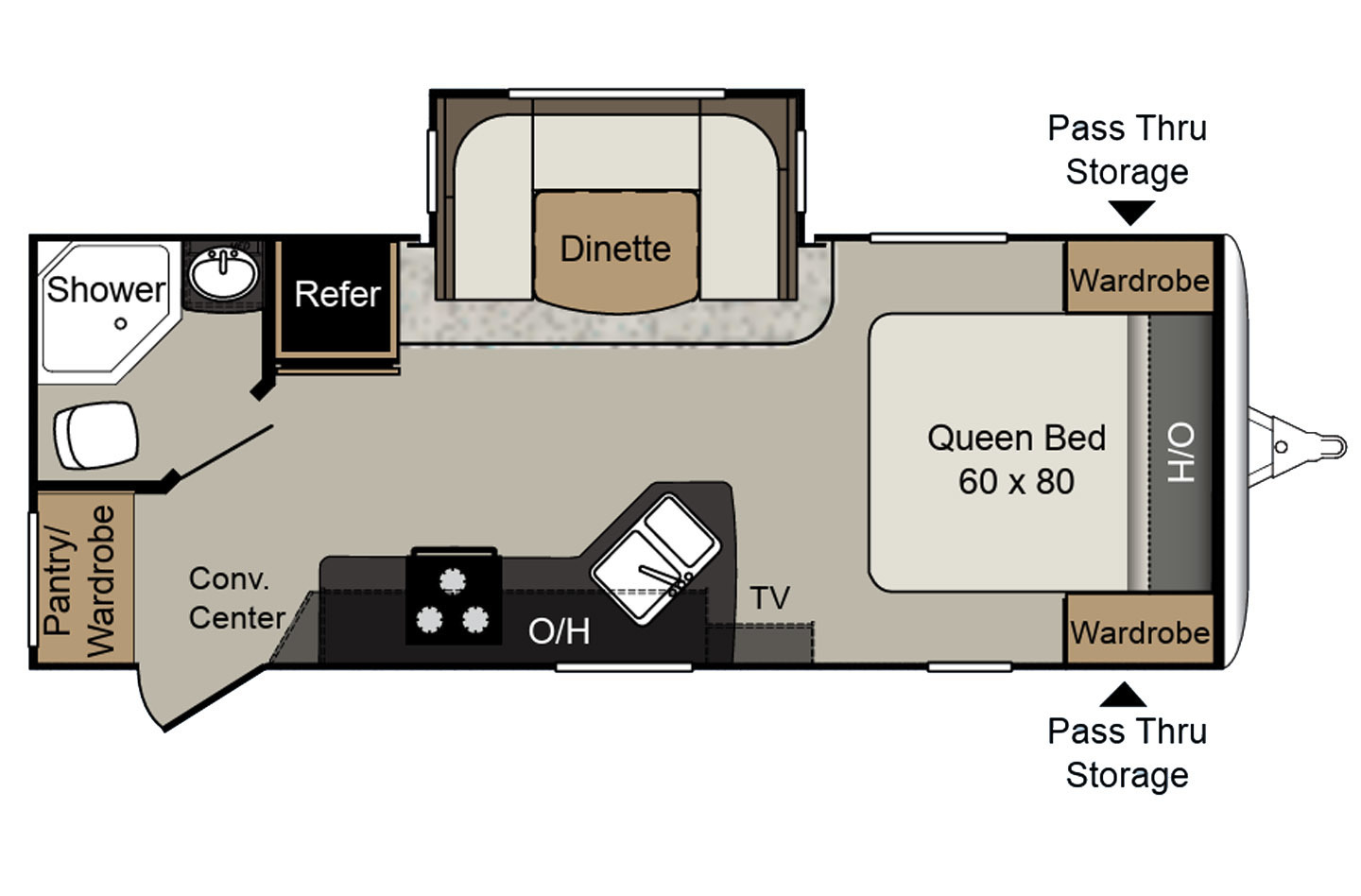 2025 Keystone Springdale 1790FQ Floorplan