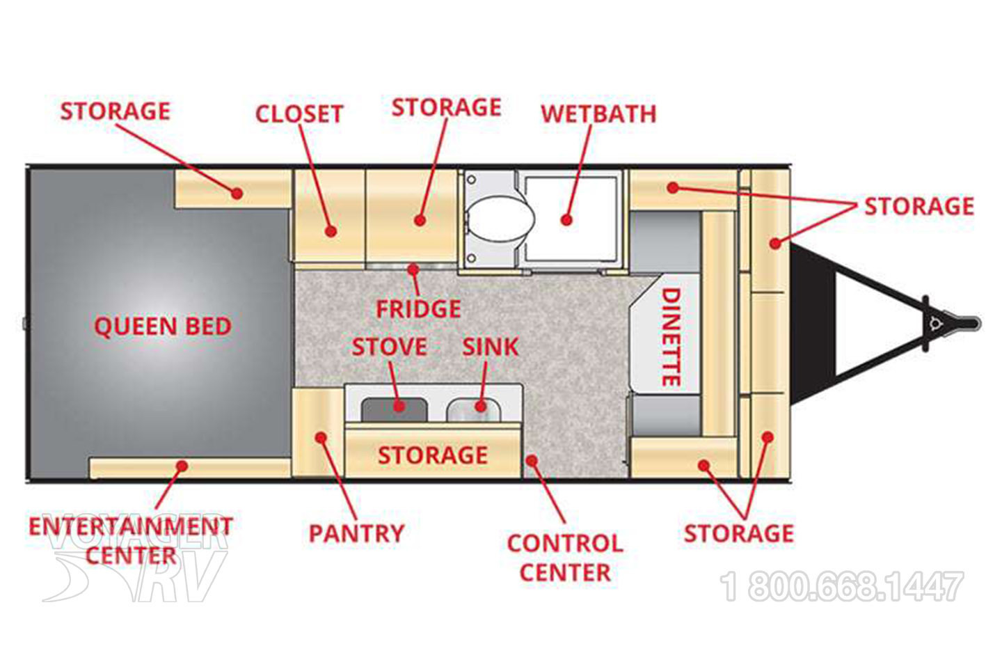 2022 Forest River Flagstaff Micro 25FKS Floorplan
