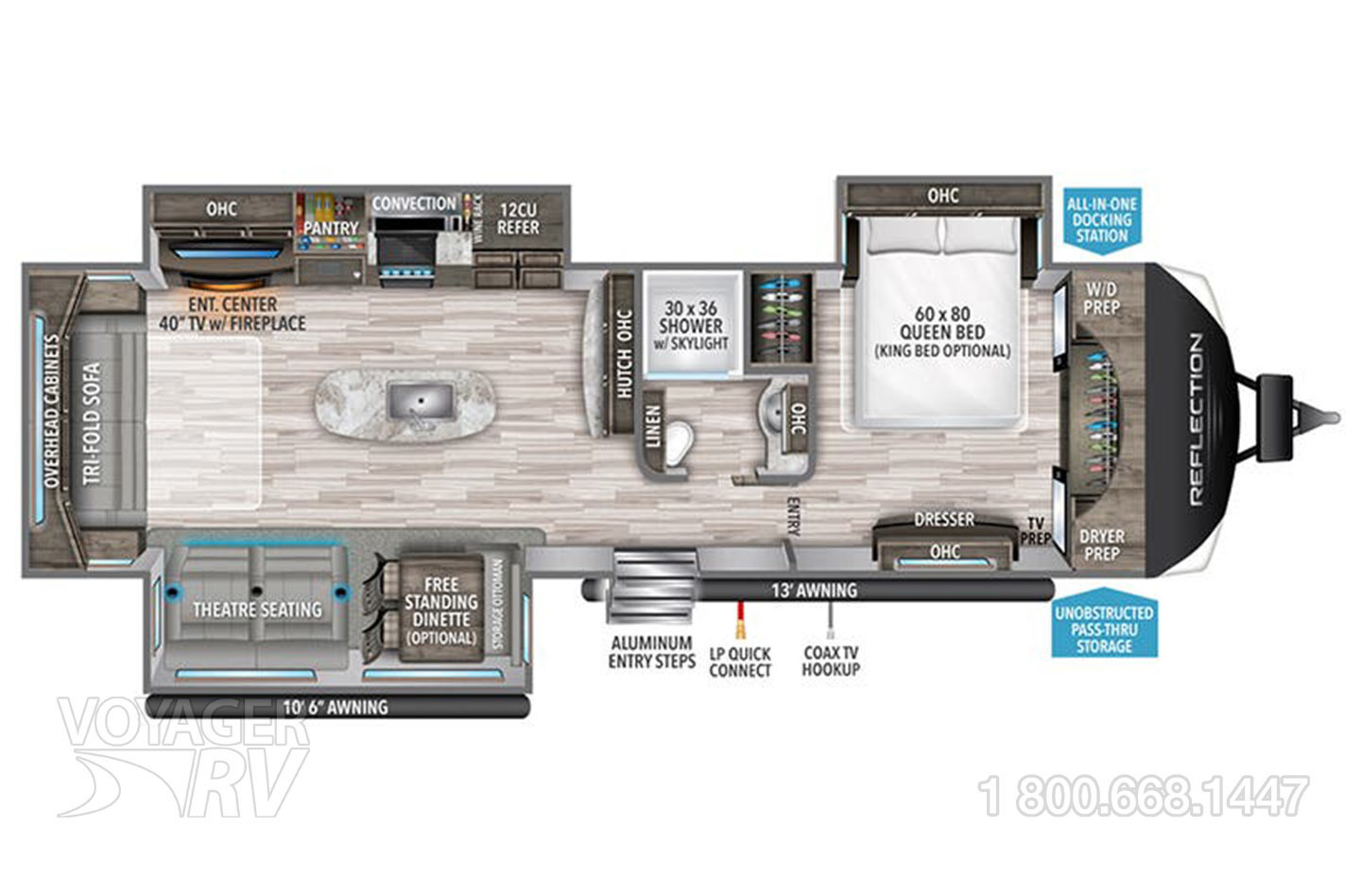 2021 Grand Design Reflection 315RLTS  Floorplan