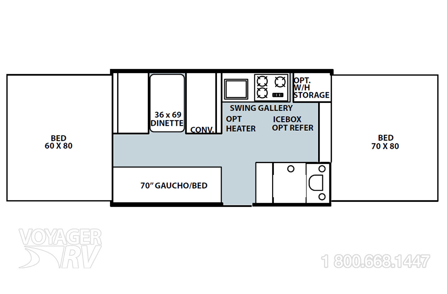 2009 Forest River Rockwood Freedom 2280 Floorplan