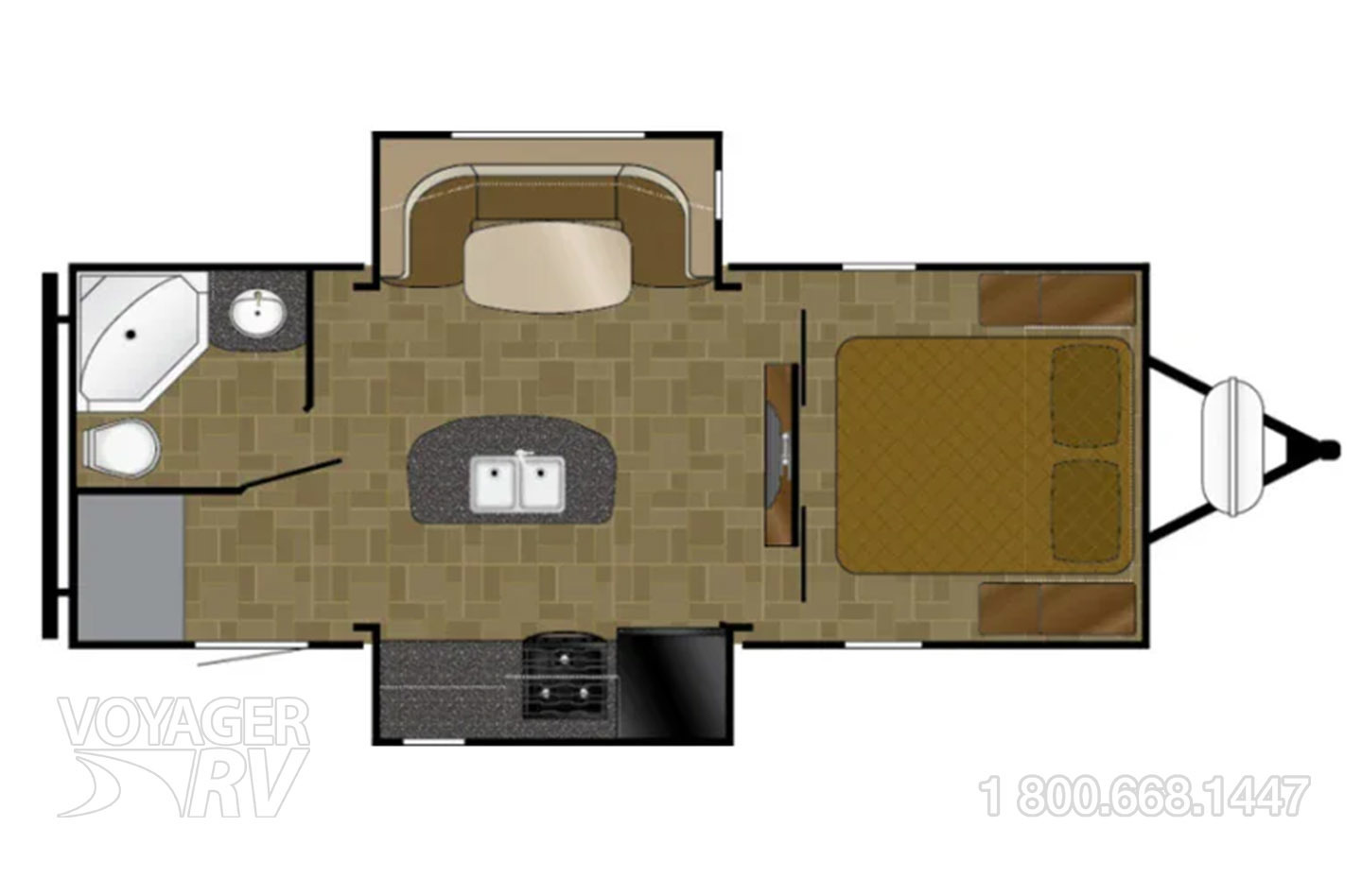 2018 Heartland North Trail 23RBS Floorplan