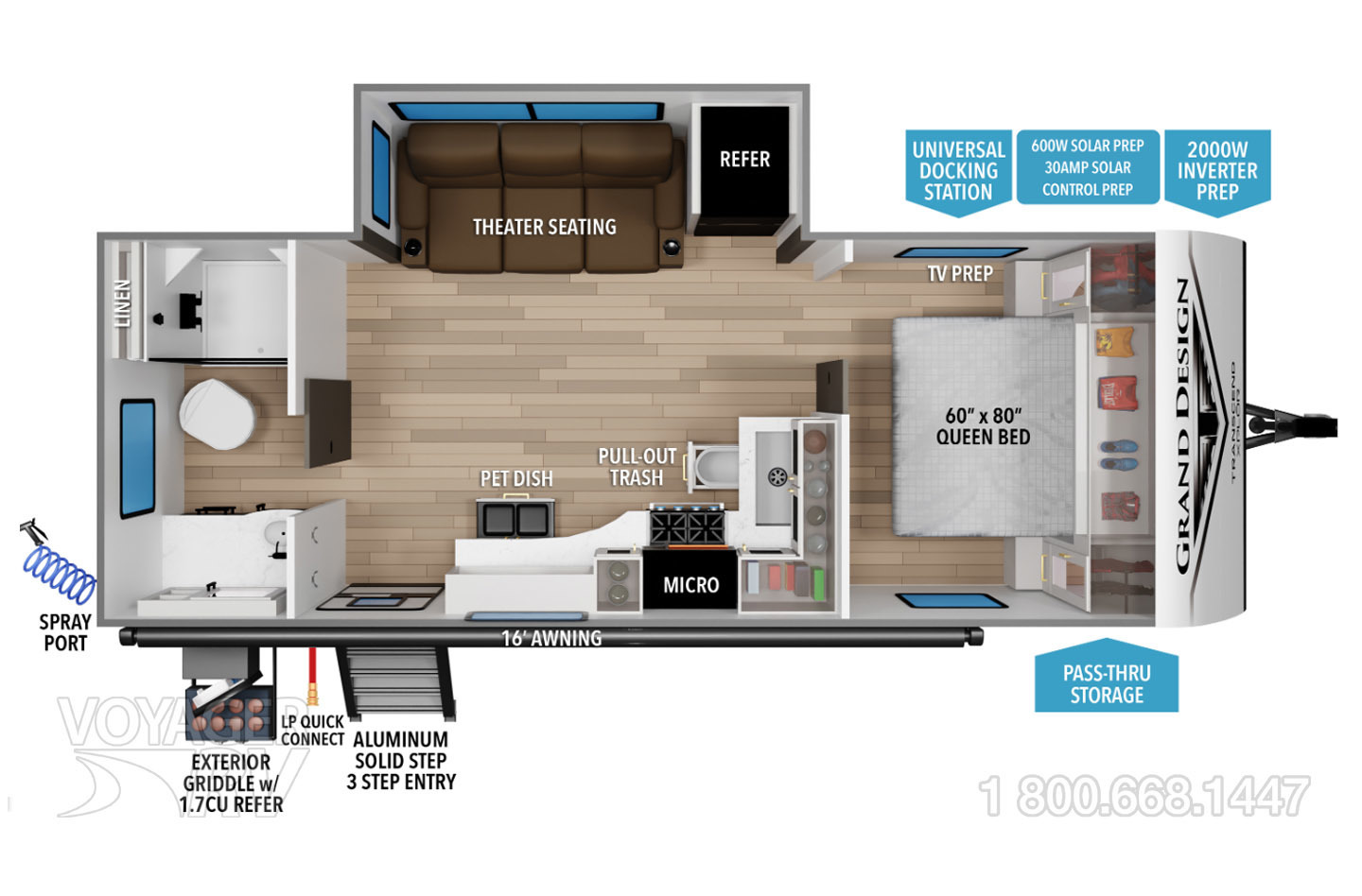 2026 Grand Design Transcend Xplor 22RBX Floorplan