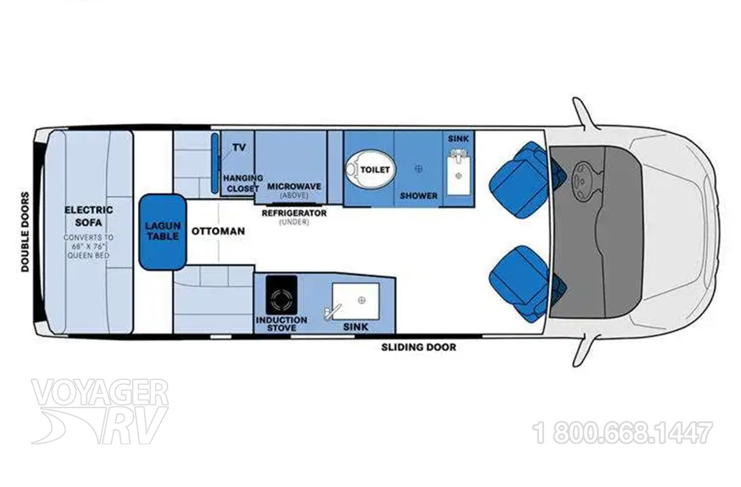 2021 Pleasure Way On Tour 2.2 Floorplan