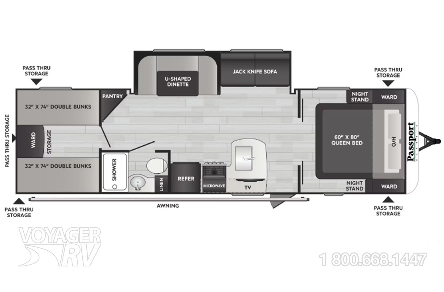 2026 Keystone Passport 284QBCWE Floorplan