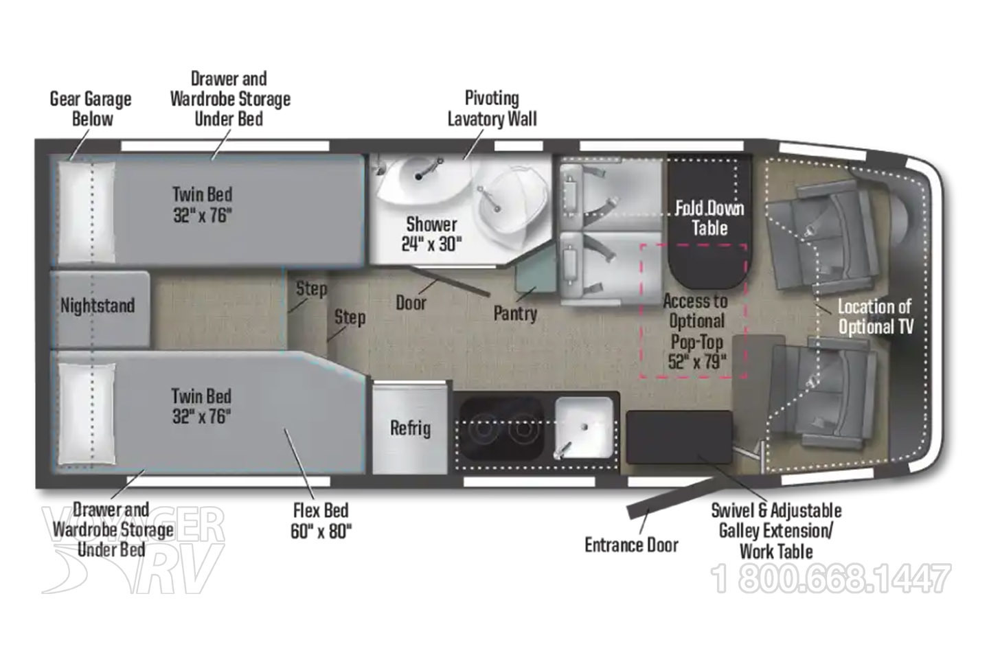 2026 Winnebago EKKO 22A AWD Floorplan