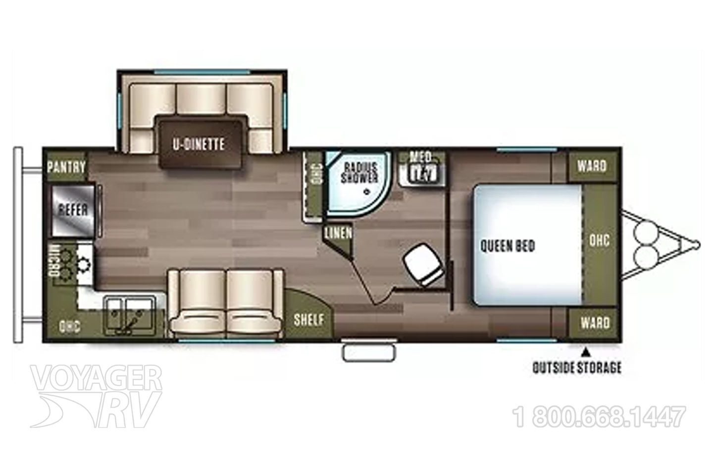 2018 Forest River  Salem  T25RKS Floorplan
