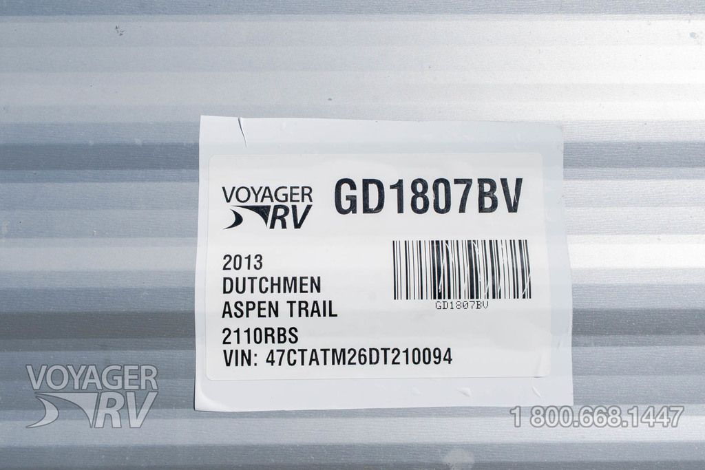 2013 Dutchmen Aspen Trail 2110RBS