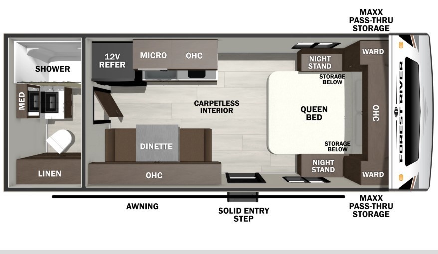 2026 FOREST RIVER WILDCAT ONE 160BATH Floorplan