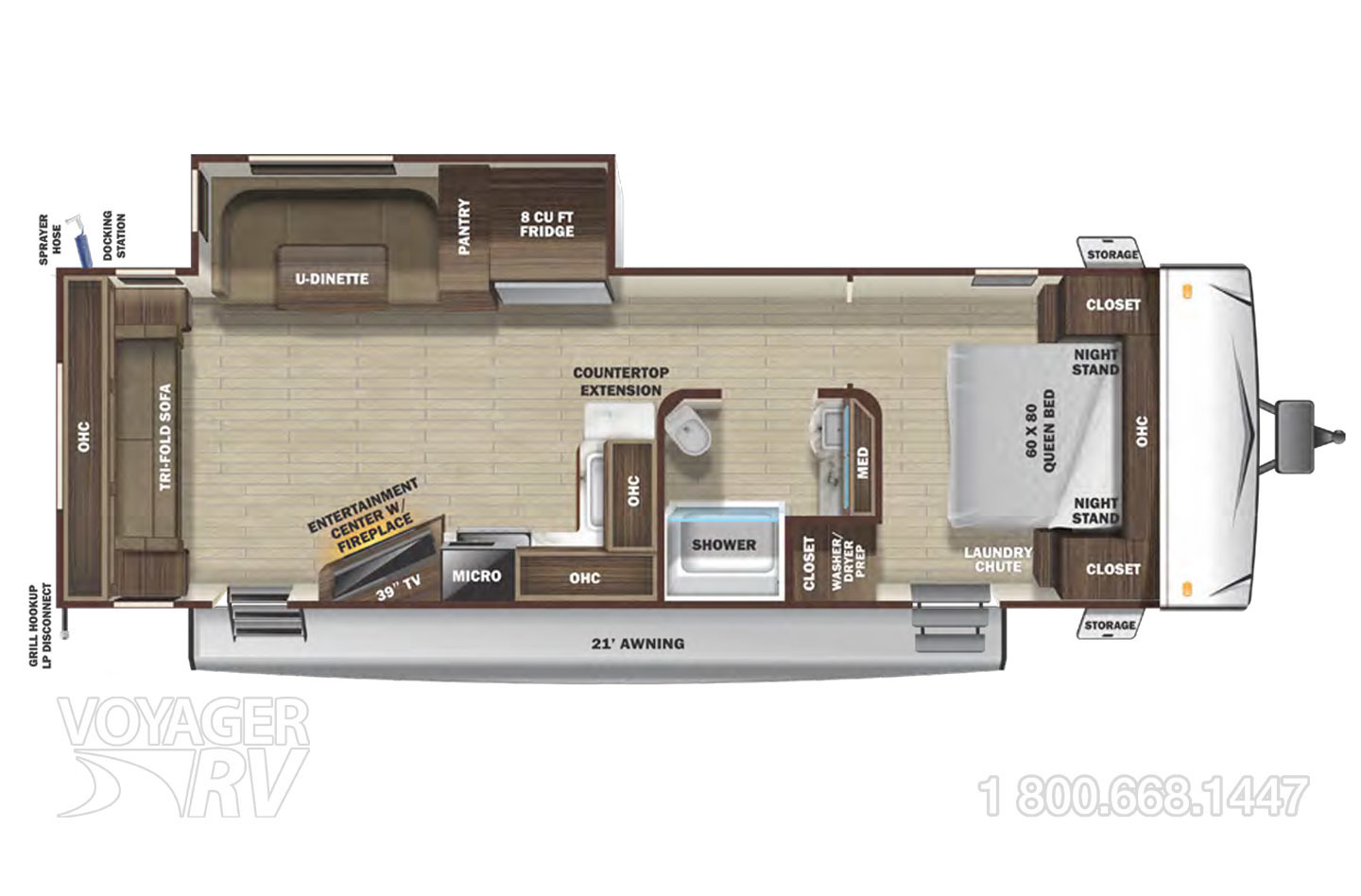 2021 Forest River Wildcat 266MEX Floorplan