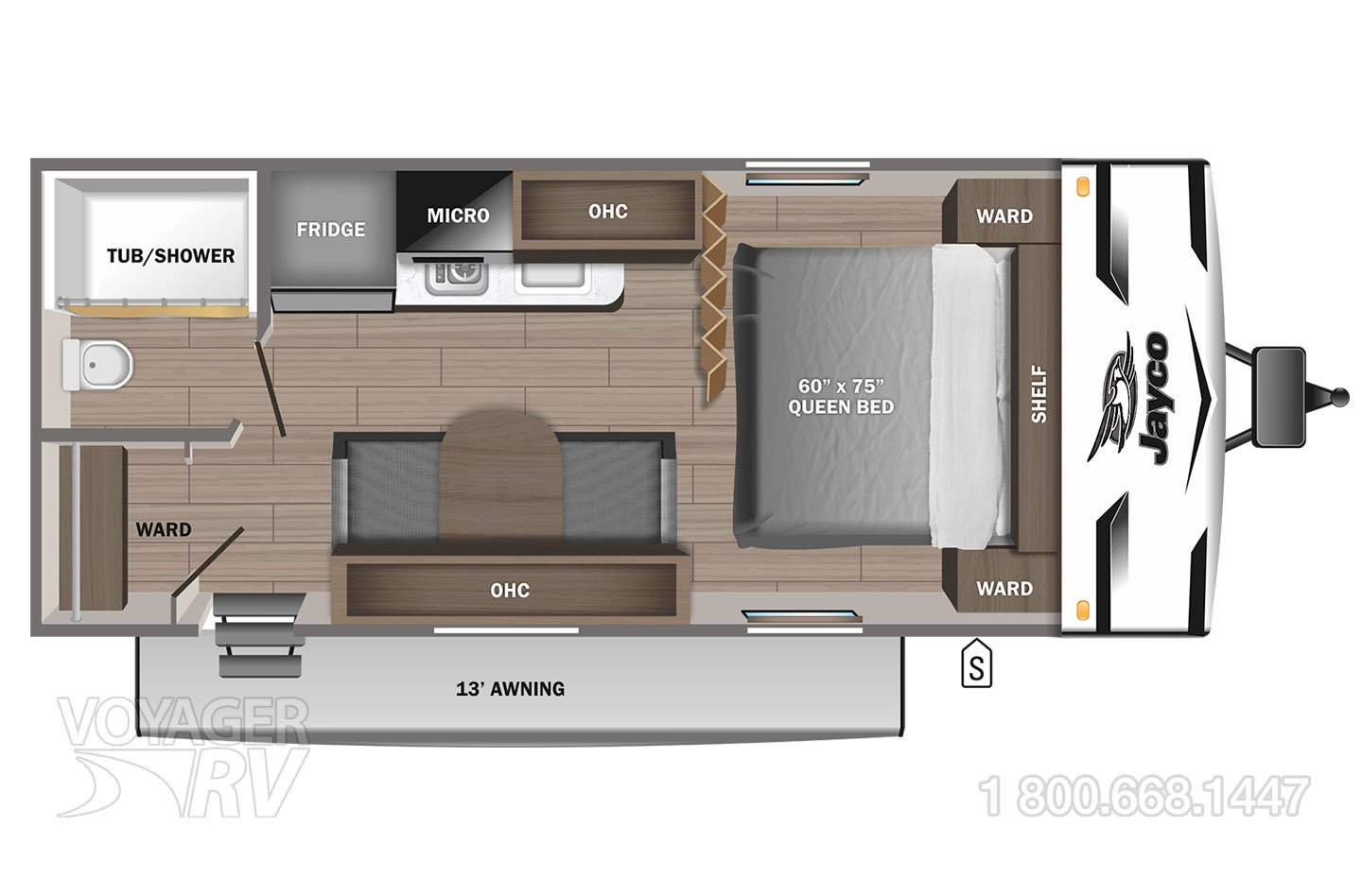 2022 Forest River Rockwood Geo Pro 19FDS Floorplan
