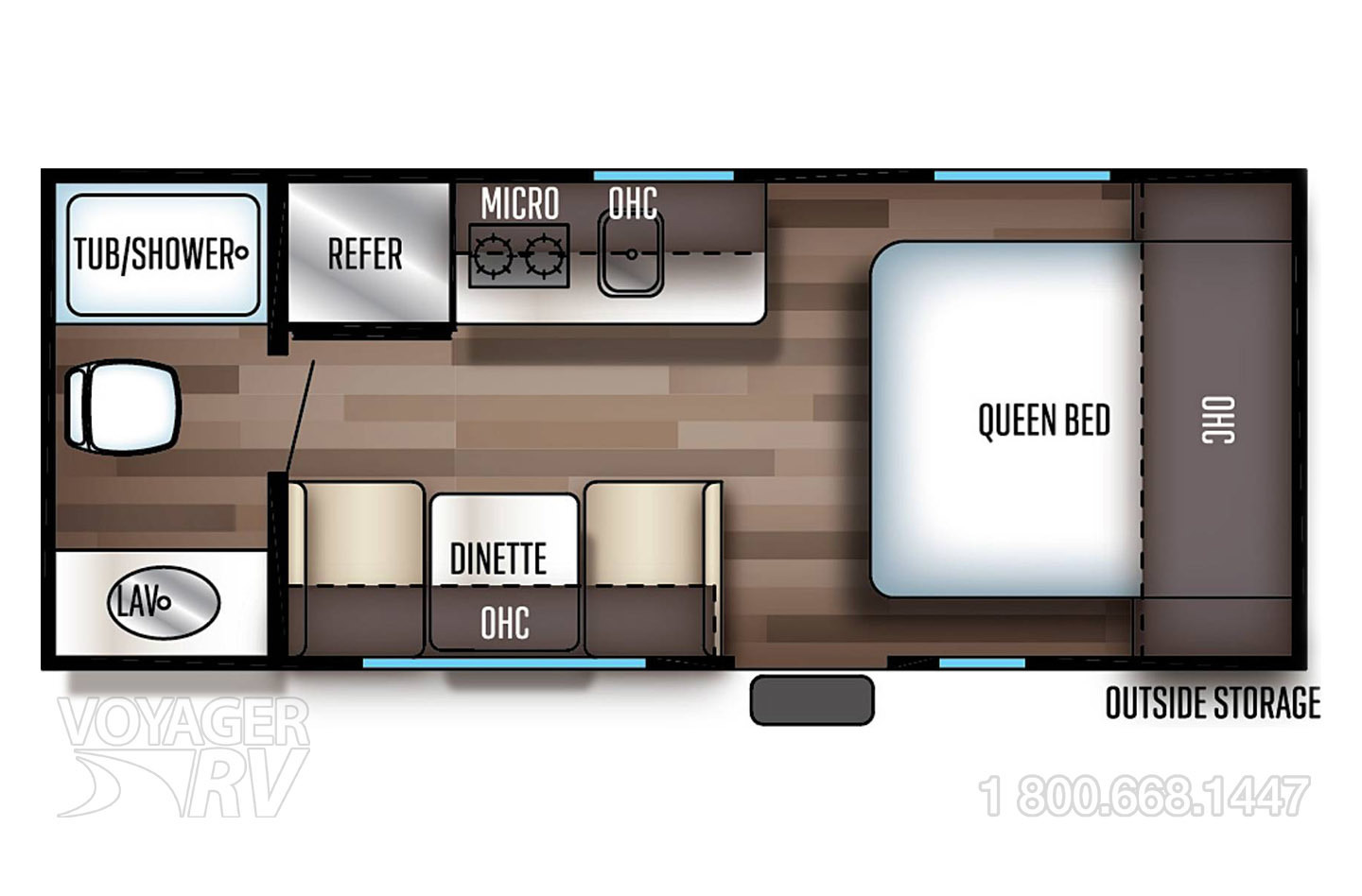 2019 Forest River Wolf Pup R16FQ Floorplan