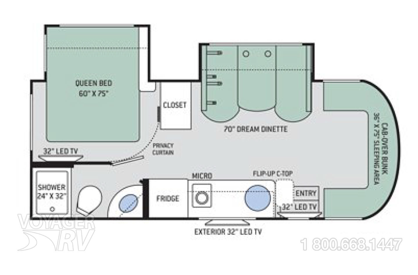 2018 Thor Siesta 24SS Floorplan