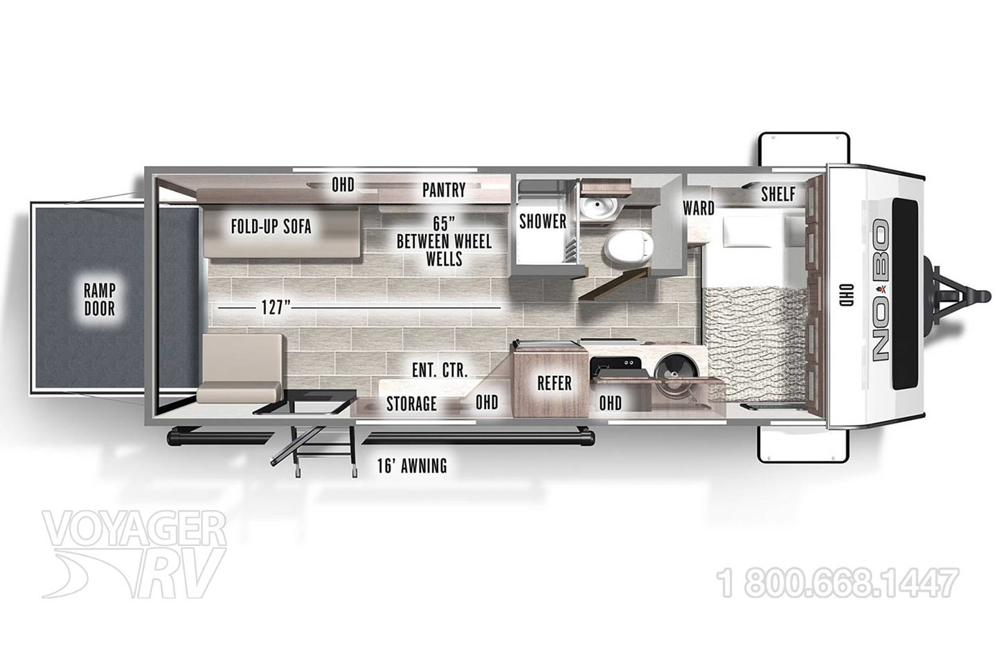 2020 Forest River No Boundaries 19.1 Floorplan
