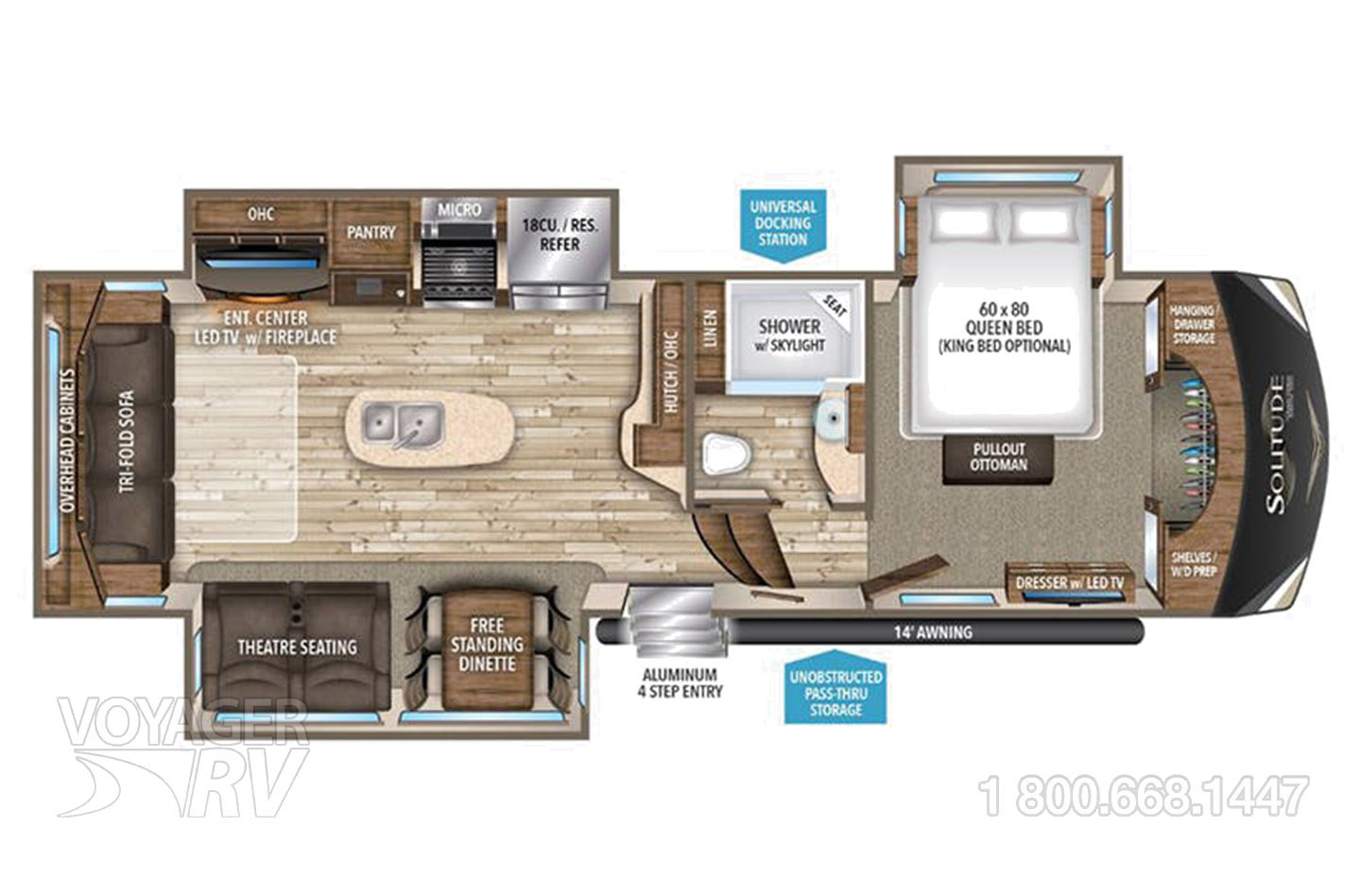 2017 Grand Design Solitude 321RL Floorplan