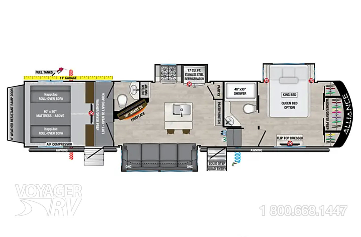 2021 Alliance Valor 36V11 Floorplan