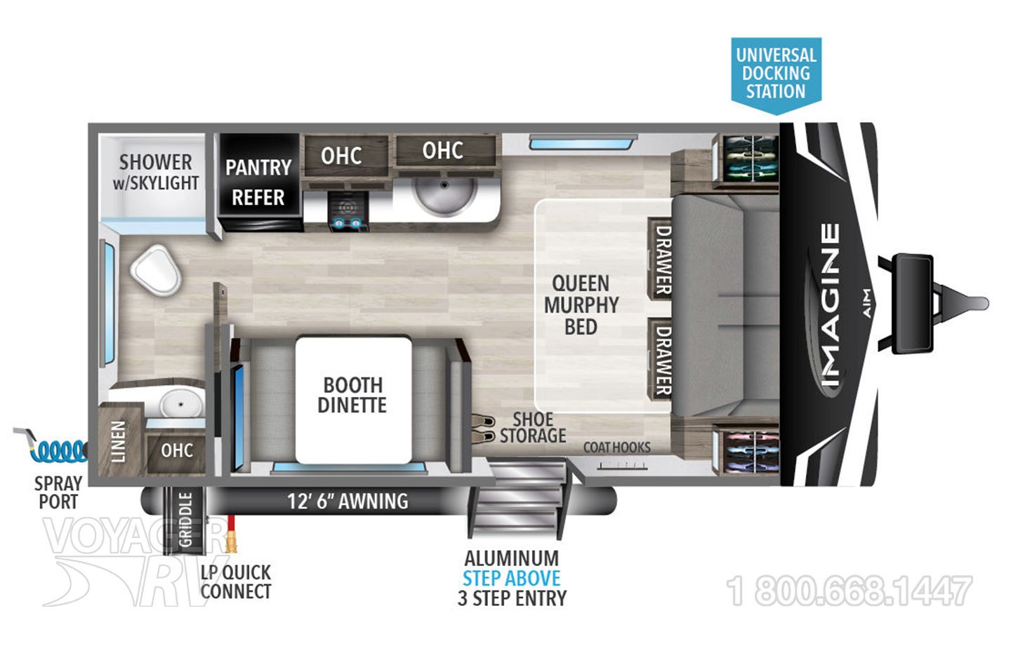 2023 Grand Design Imagine AIM 15RB Off-Grid Floorplan
