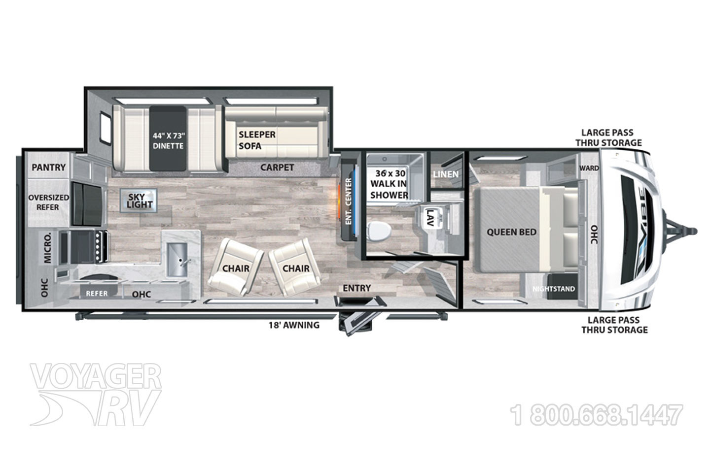 2022 Forest River Vibe 26RK Floorplan