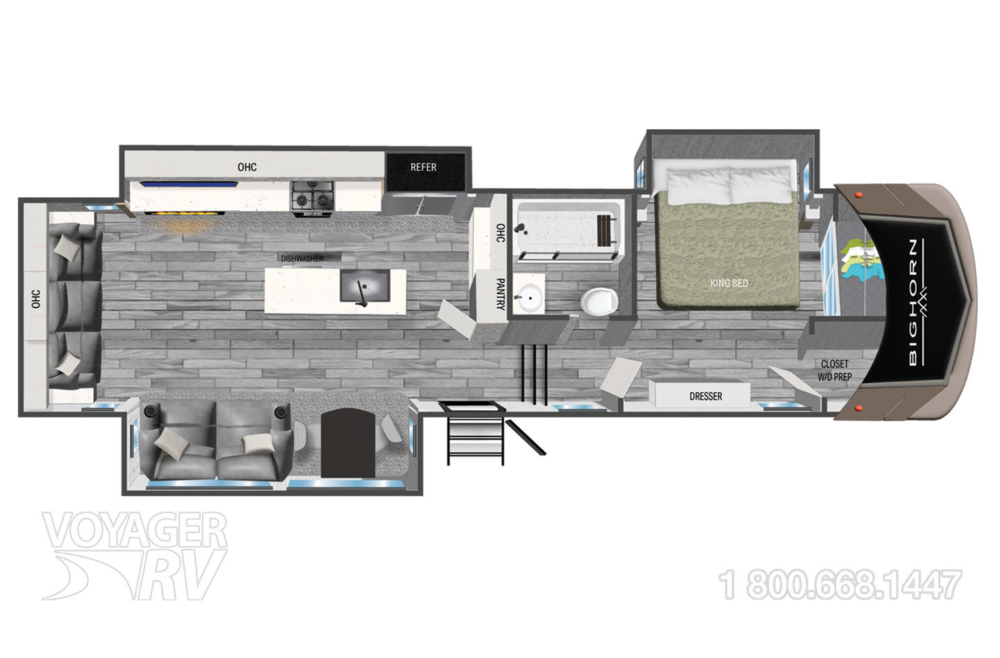 2023 Heartland Bighorn 3215RL Floorplan