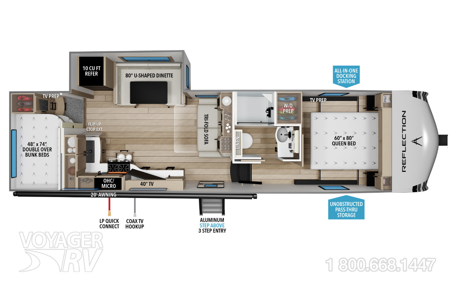 2027 Grand Design Reflection 100 Series 27BH Floorplan