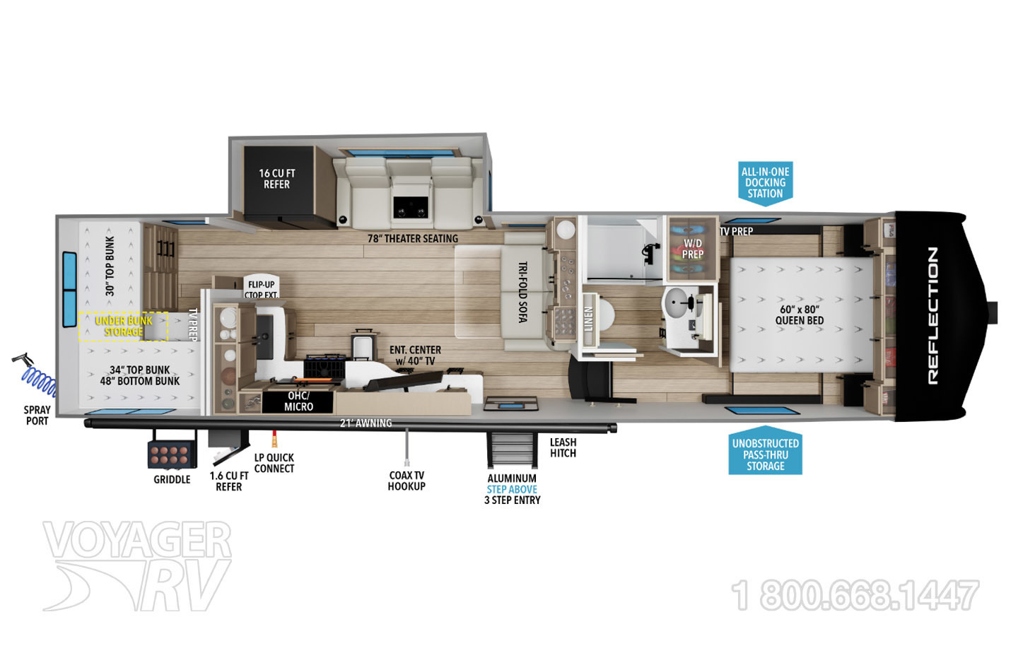 2027 Grand Design Reflection 150 298BH Floorplan
