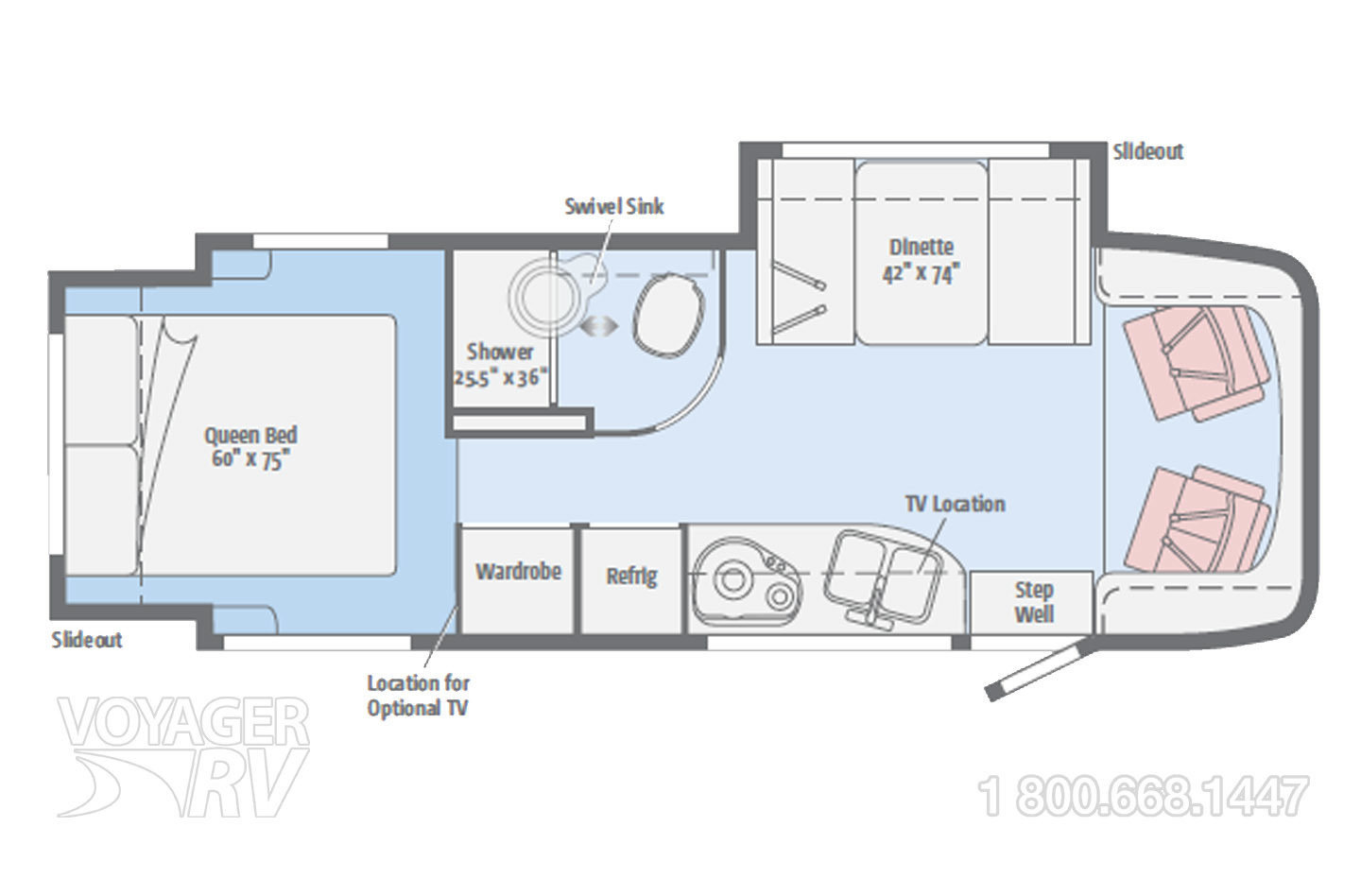 2018 Winnebago View 24G Floorplan