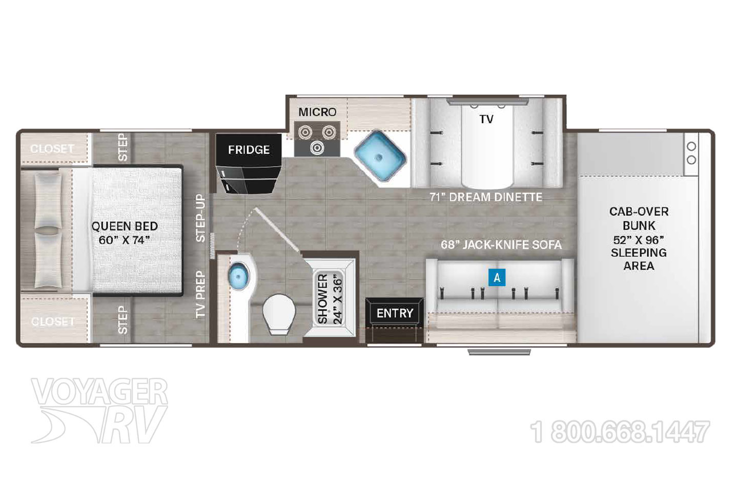 2024 Thor Fourwinds 28Z Floorplan