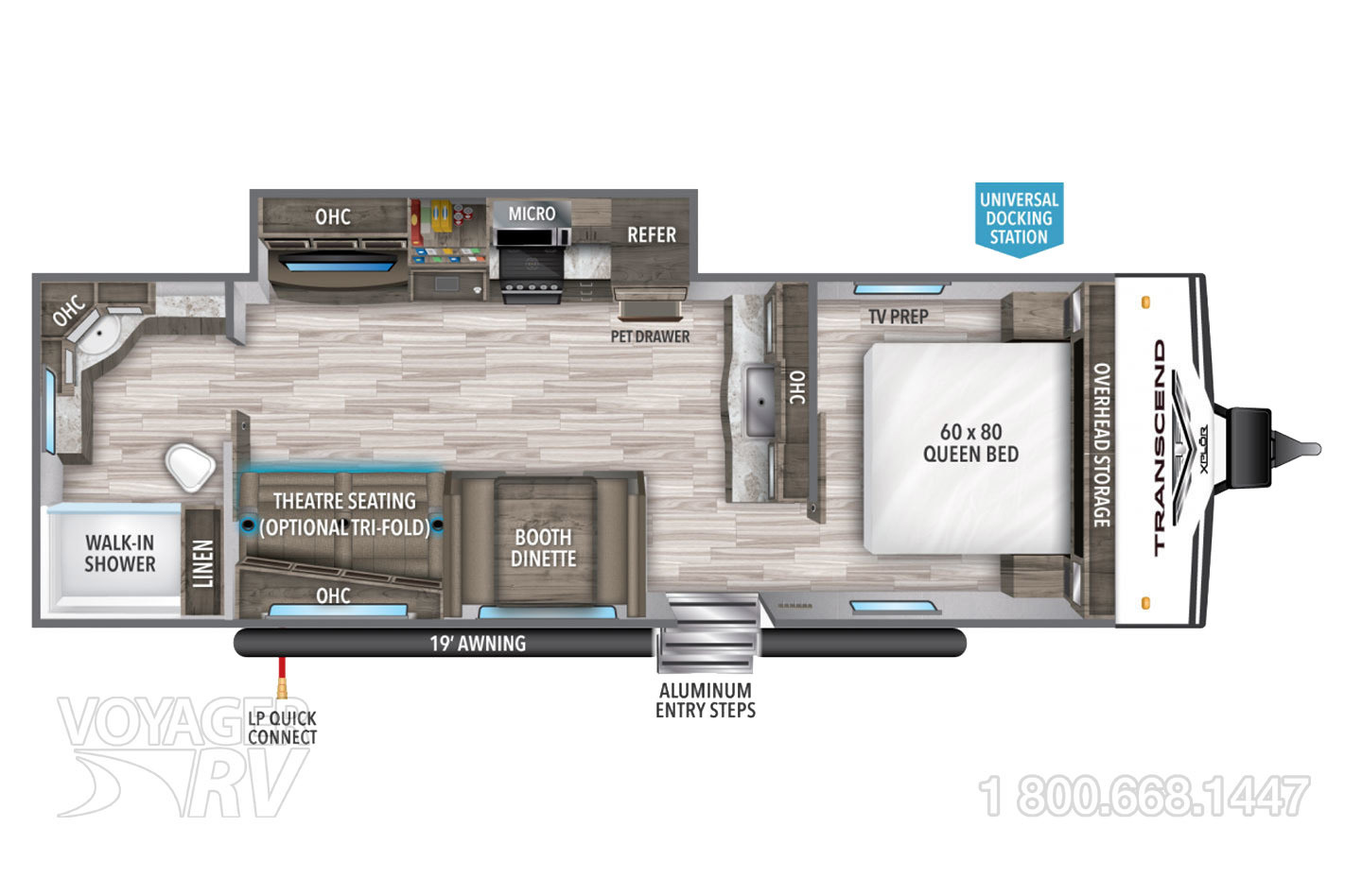 2020 Grand Design Transcend Xplor 260RB Floorplan