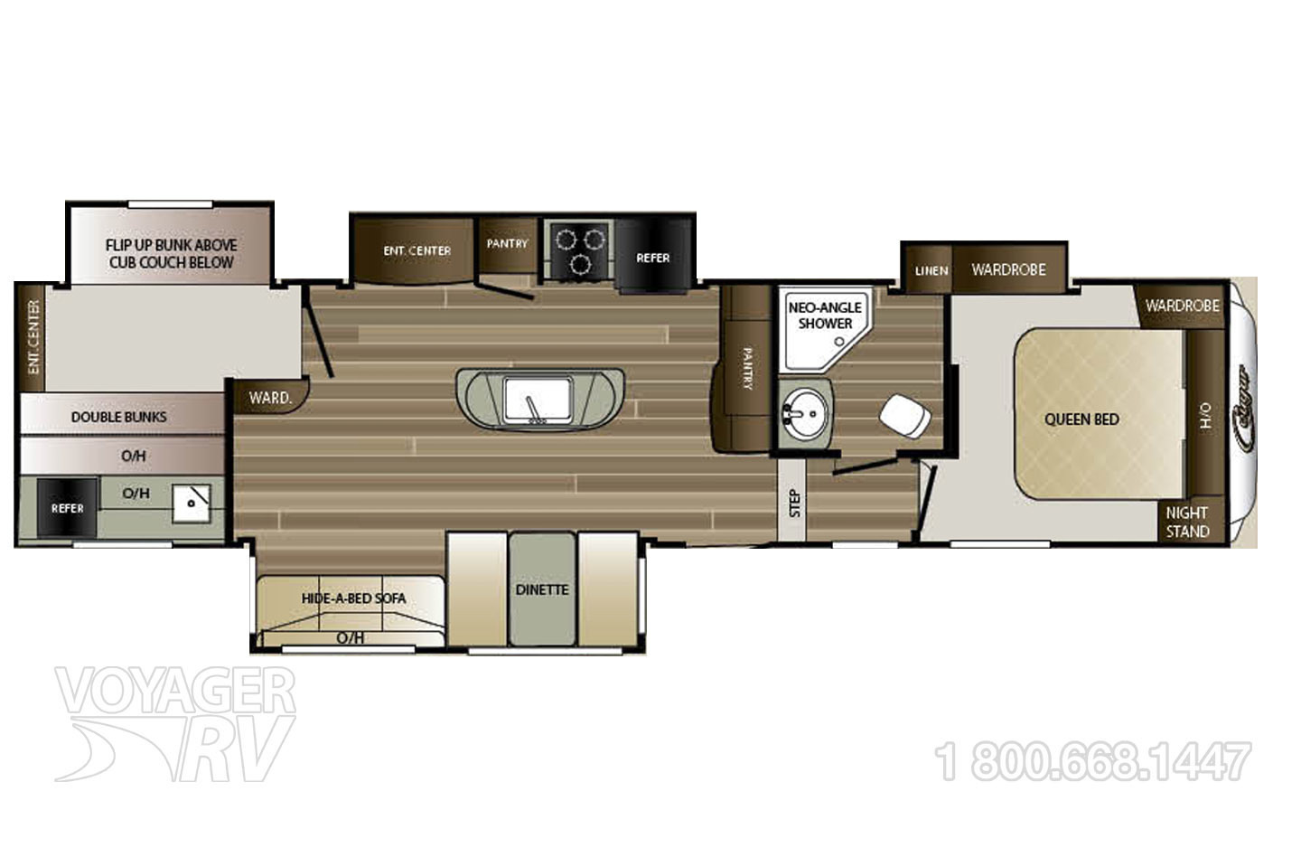 2017 Keystone Cougar 336BHS Floorplan