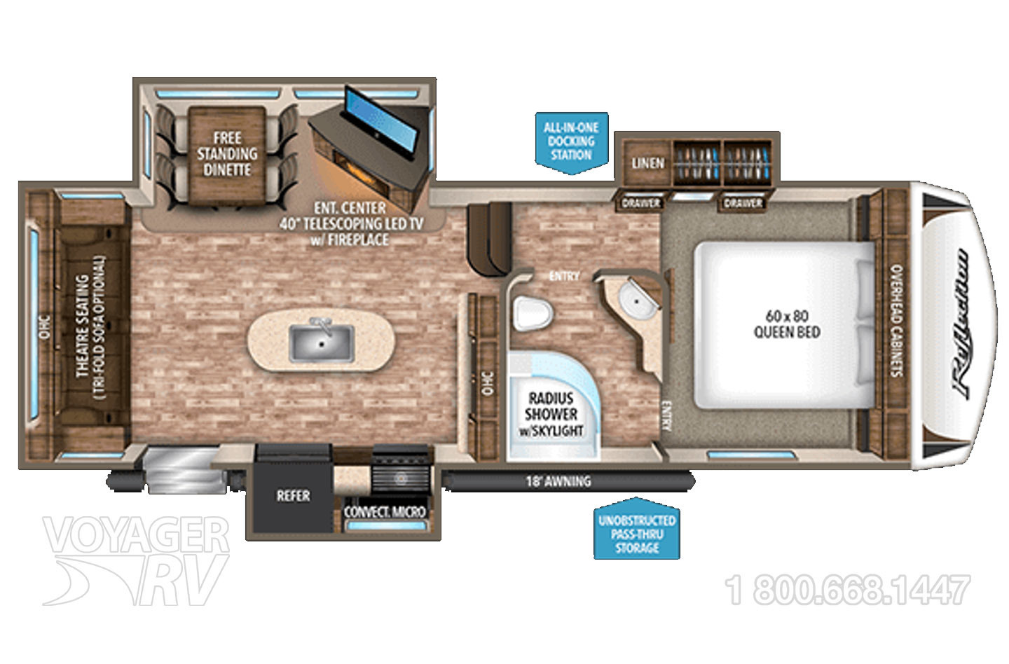 2017 Grand Design Reflection 26RL Floorplan