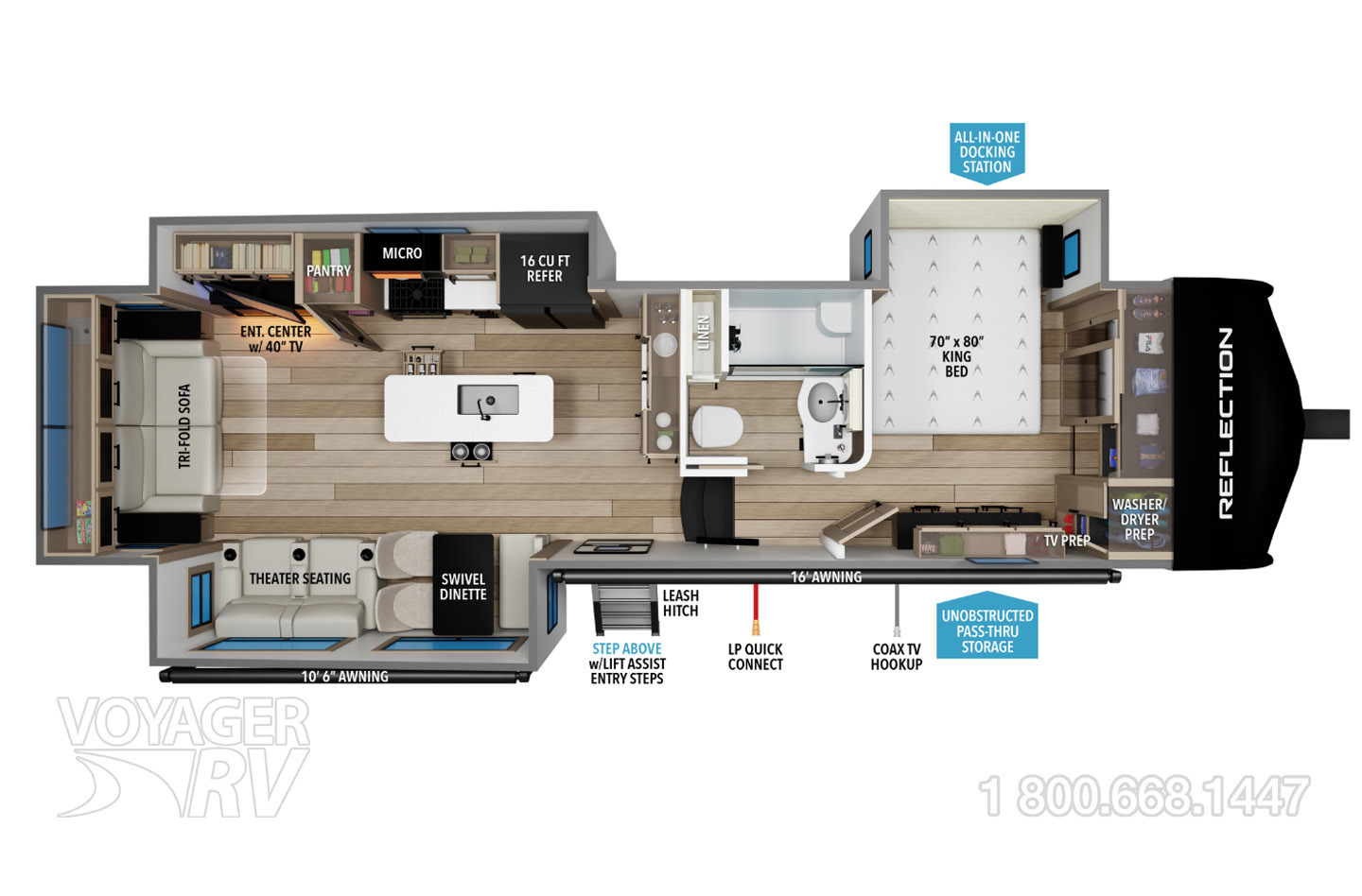 2027 Grand Design Reflection 337RLS Floorplan