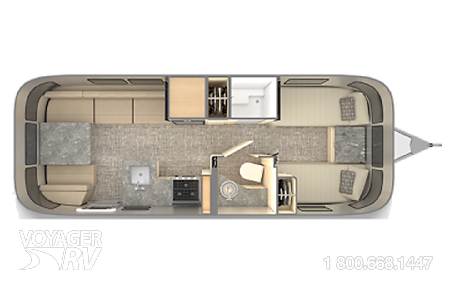 2019 Airstream Flying Cloud 25FBT Floorplan