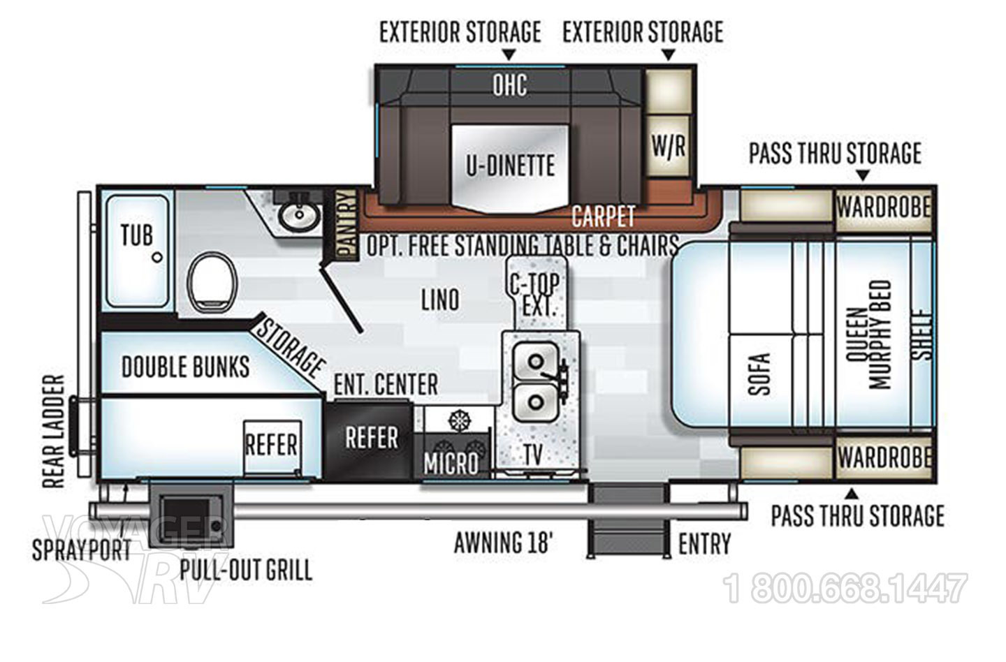 2019 Forest River Rockwood Mini Lite 2509S Floorplan