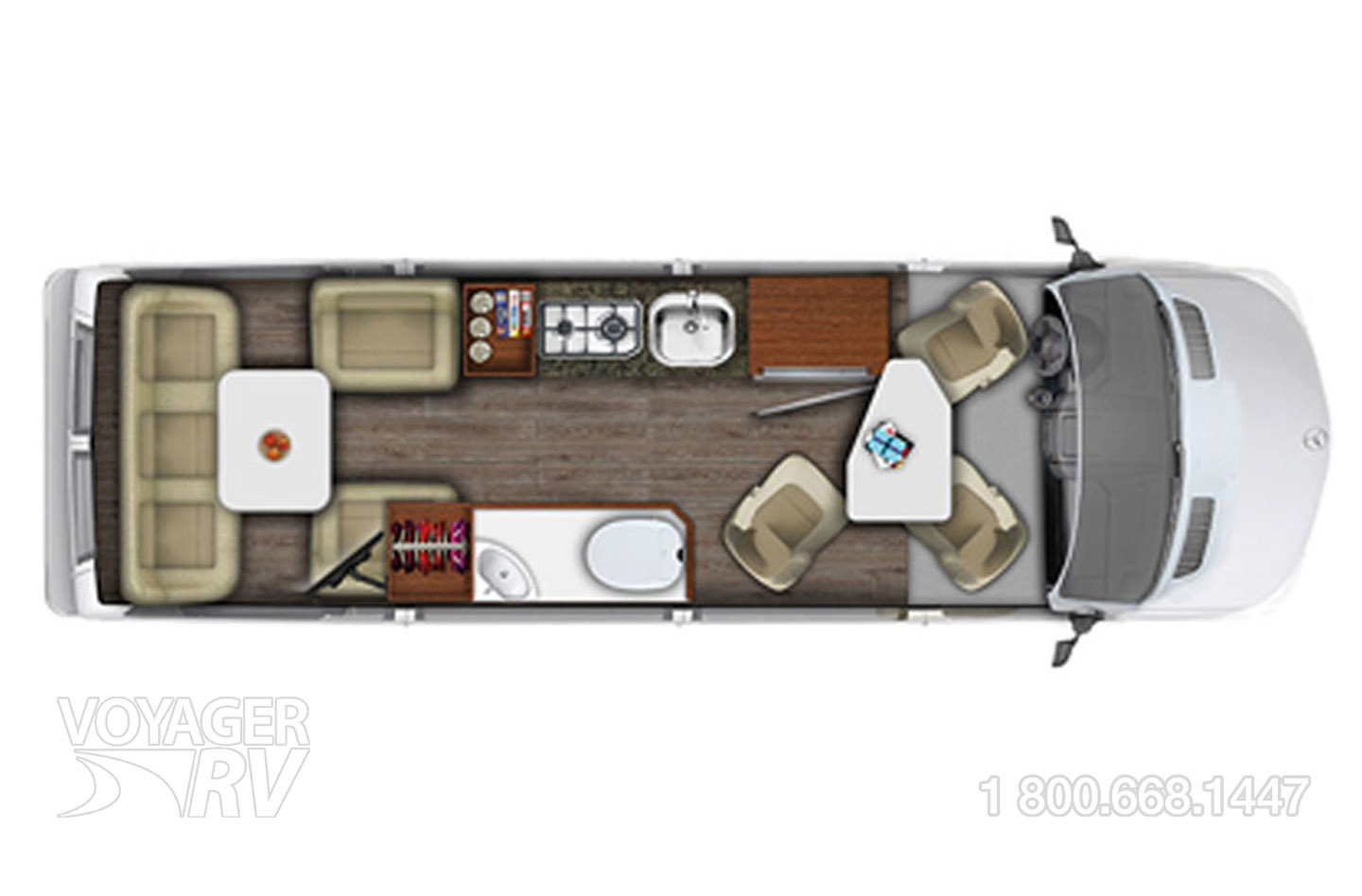 2019 Roadtrek Adventurous CS  Floorplan