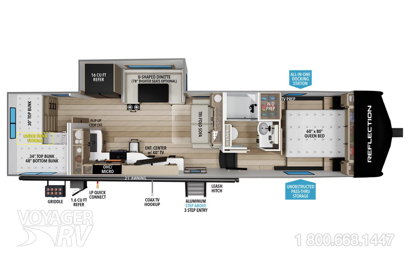 2027 Grand Design Reflection 150 298BH Floorplan