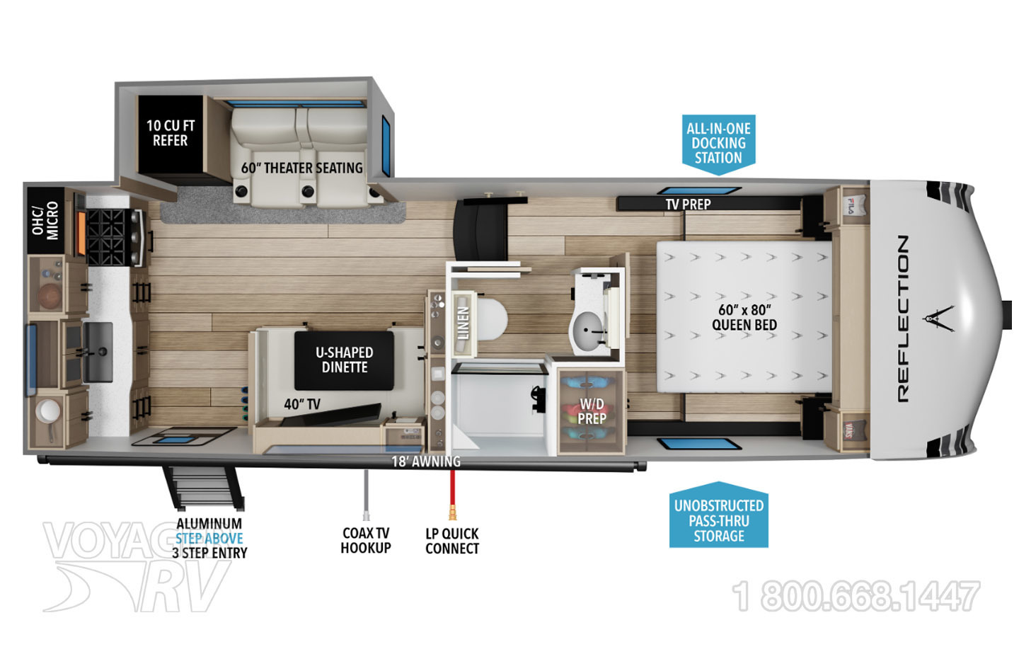 2027 Grand Design Reflection 100 Series 22RK Floorplan
