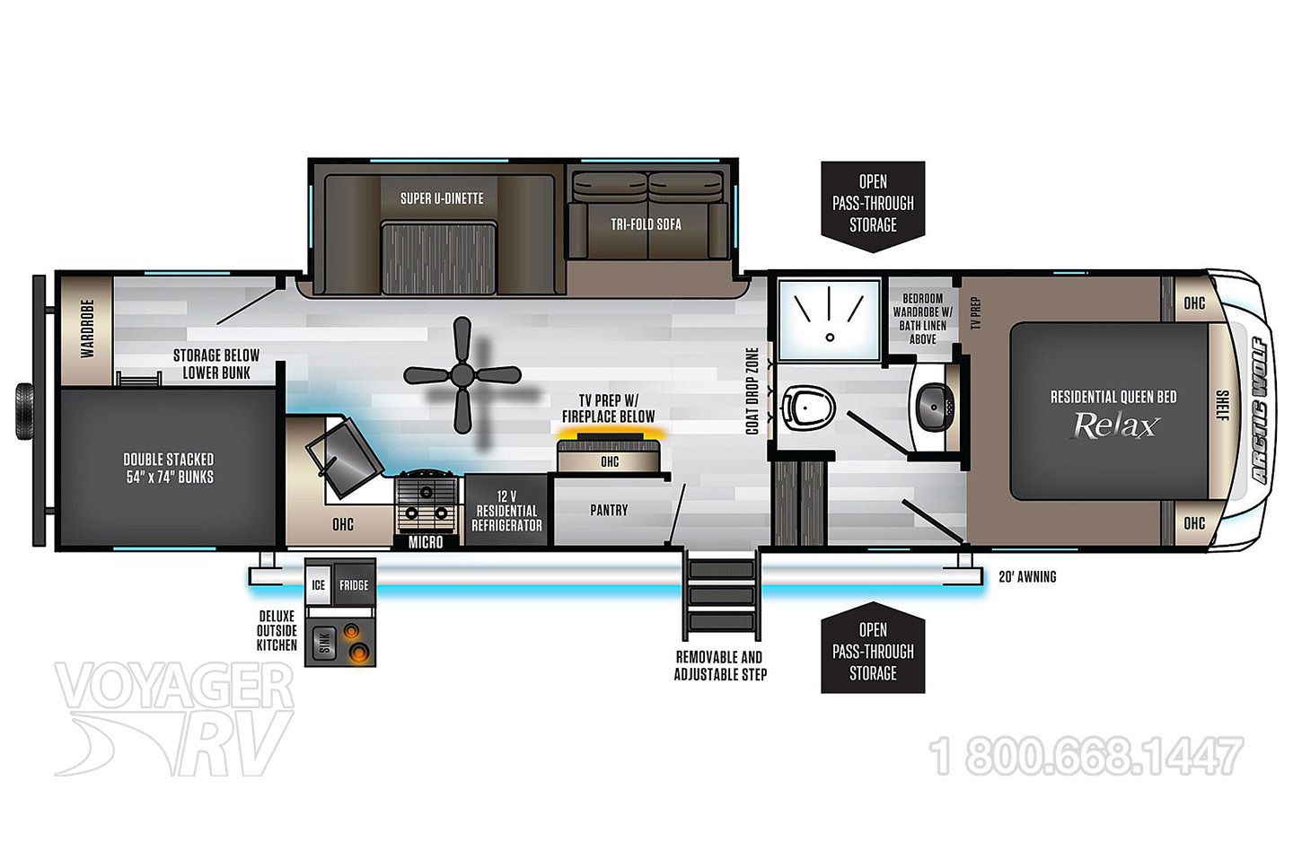 2017 Keystone Cougar 336BHS Floorplan