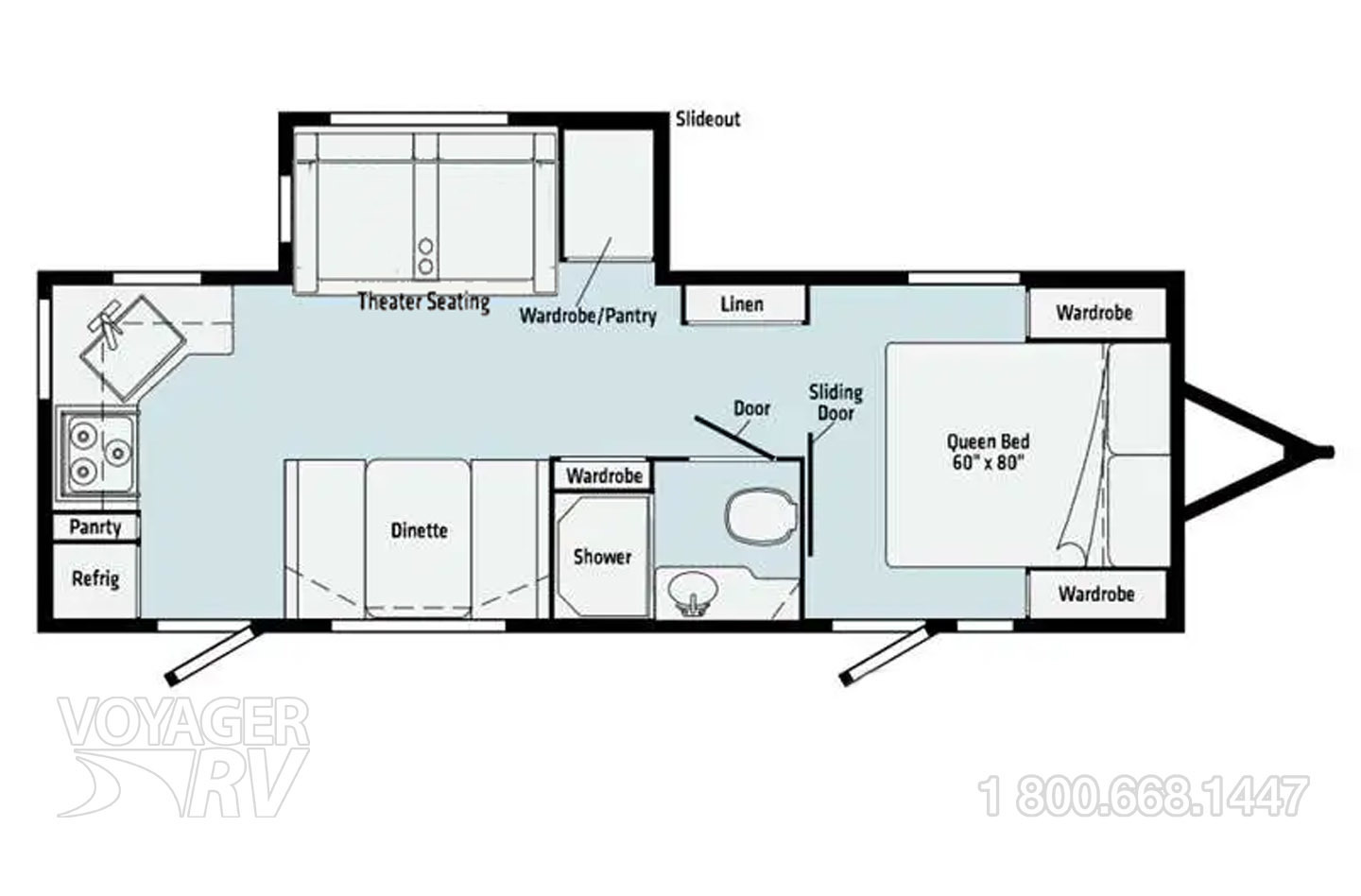 2020 Highland Ridge Open Range 2910RL Floorplan