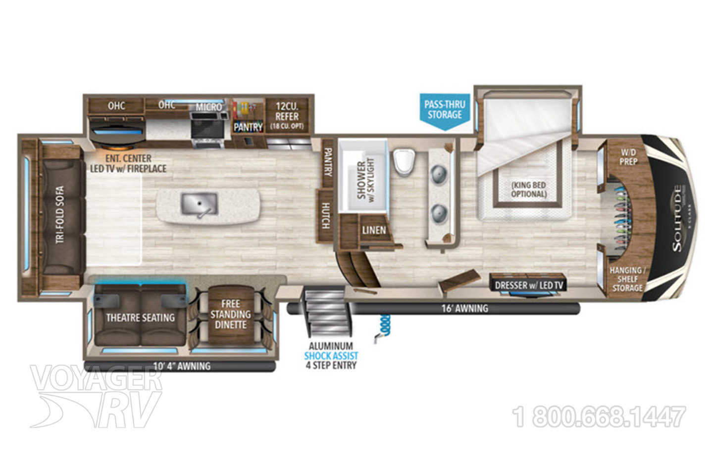 2021 Grand Design Solitude 3350RL Floorplan