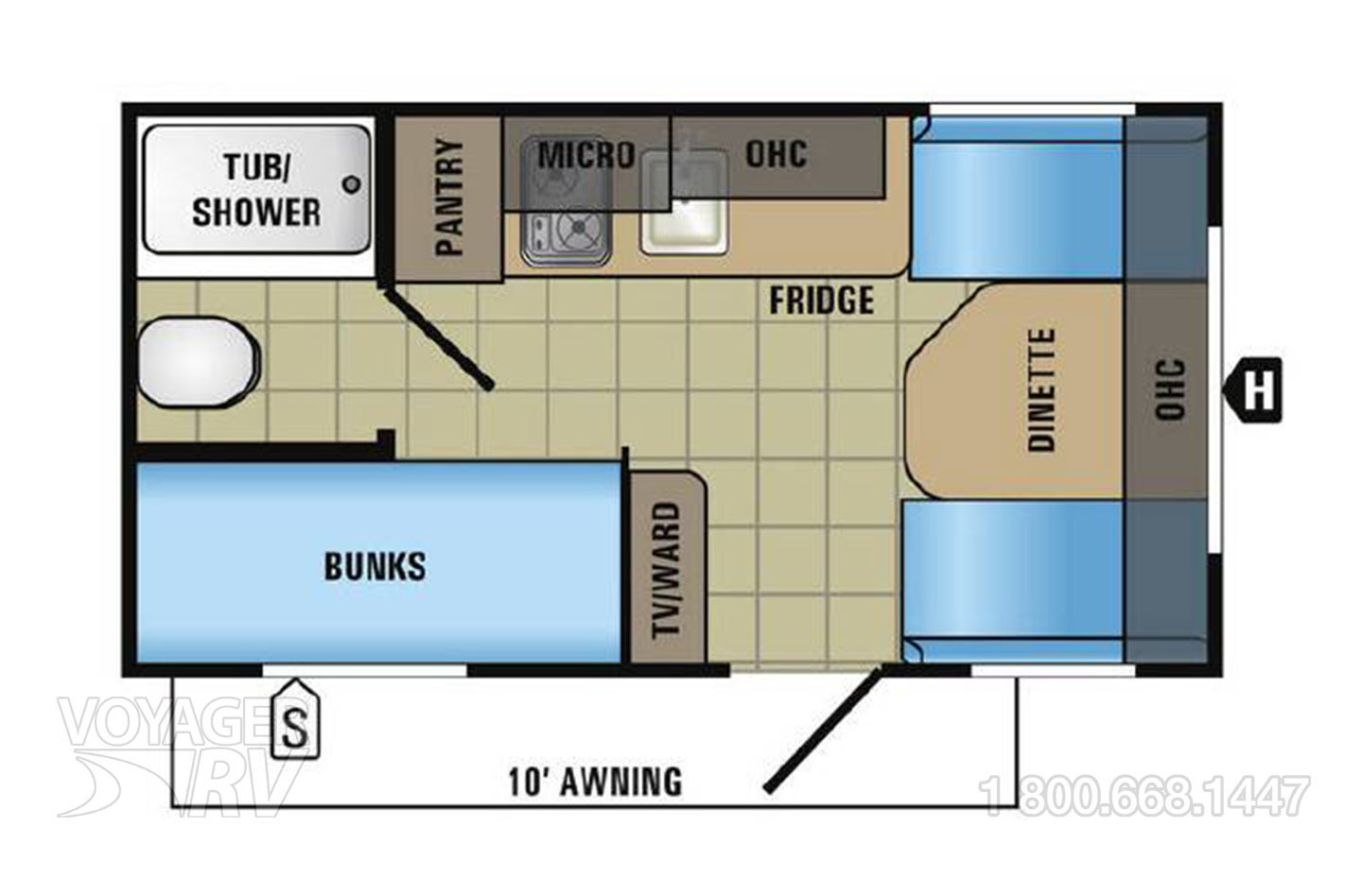 2018 Jayco Jay Flight  154BH Baja Floorplan