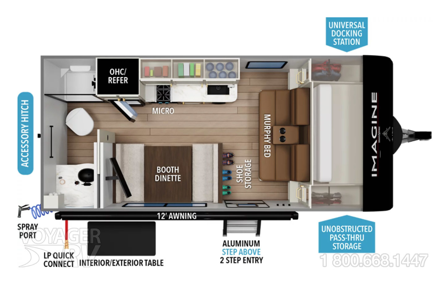 2027 Grand Design Imagine AIM 15RBA Floorplan