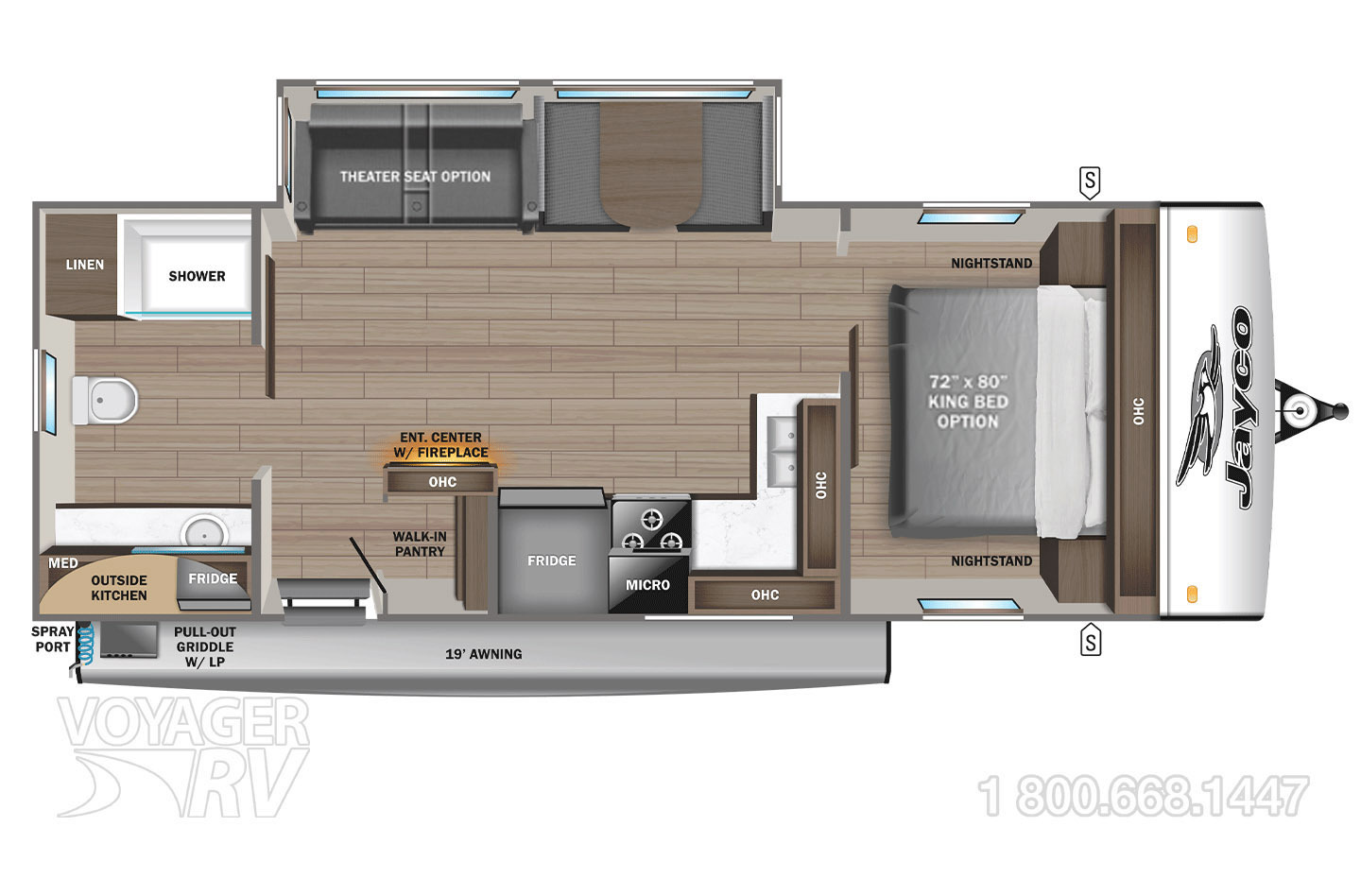 2027 Jayco Jay Feather 25RB Floorplan