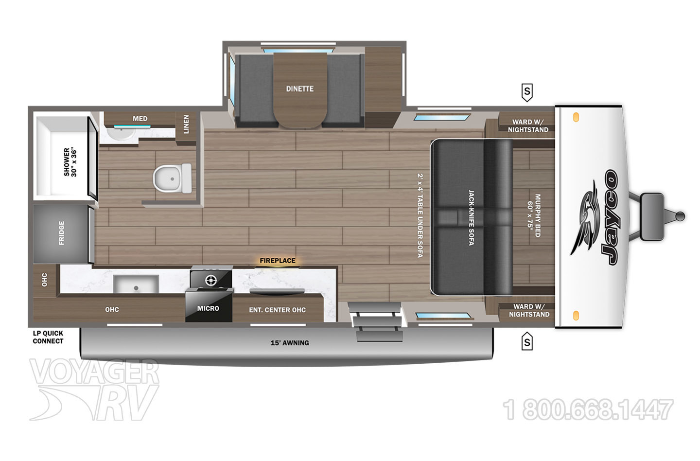 2027 Jayco Jay Feather 19MRK Floorplan