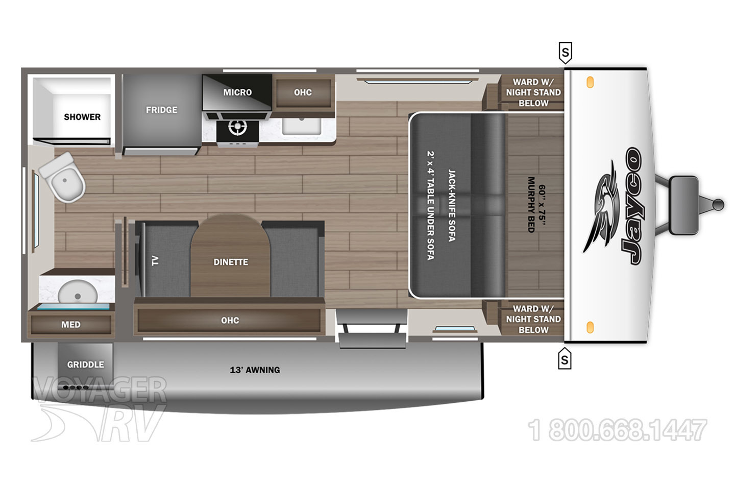 2027 Jayco Jay Feather Air 15MRB Baja Floorplan