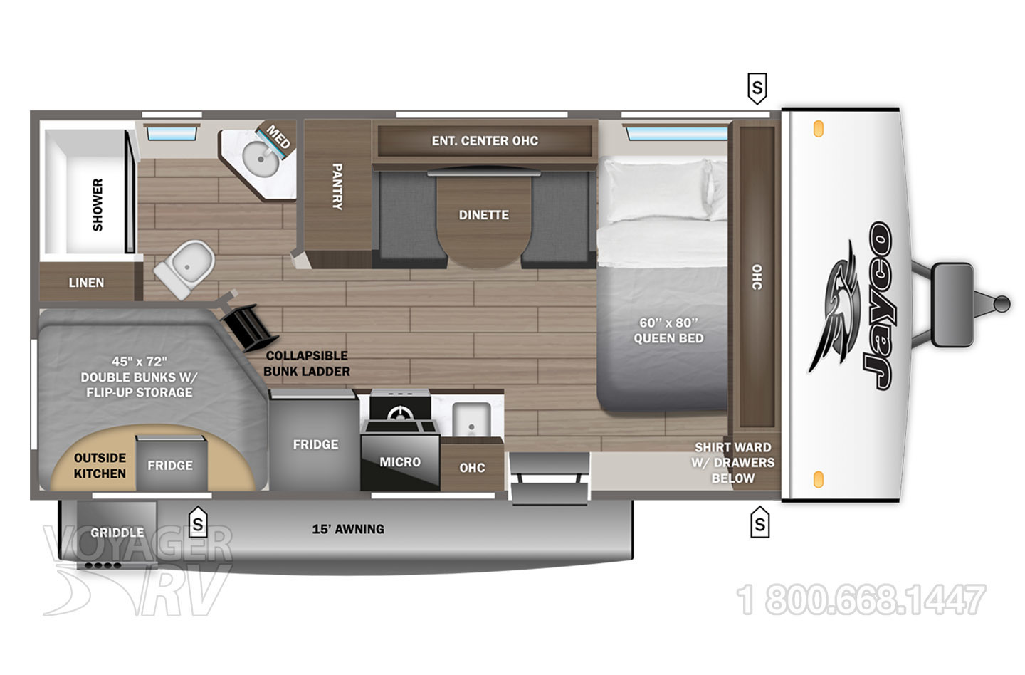 2027 Jayco Jay Feather Air 16DB Baja Floorplan