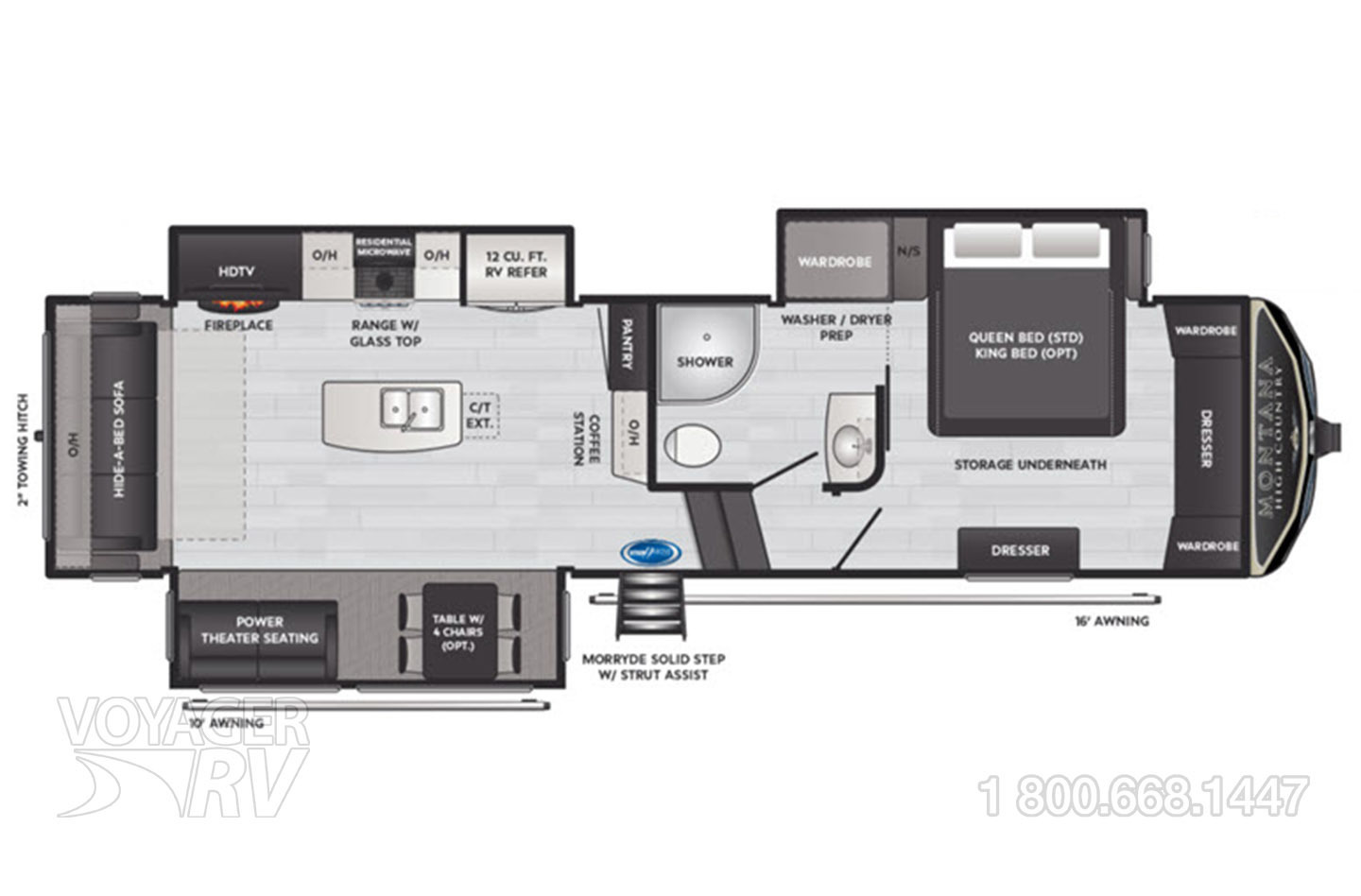 2021 Keystone Montana High Country 294RL    Floorplan