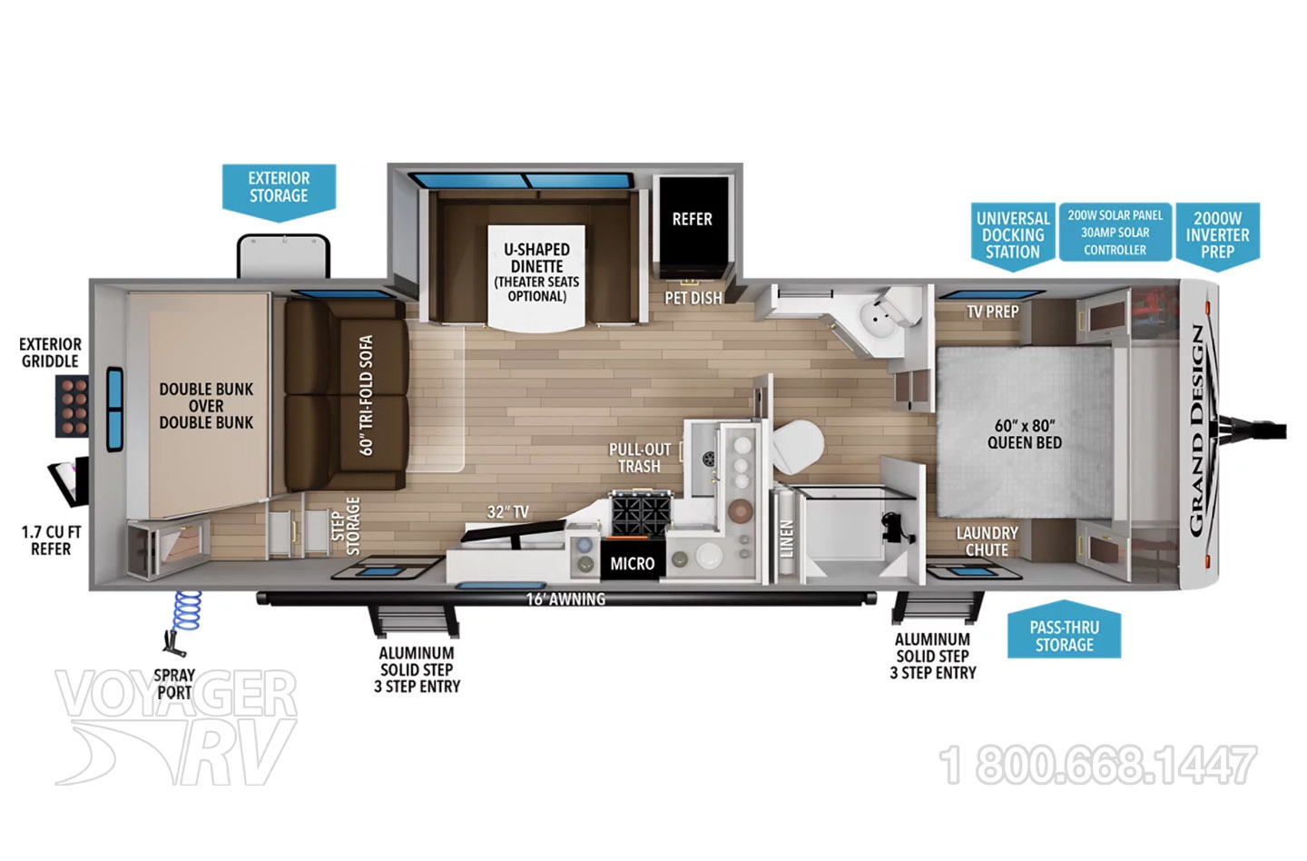 2027 Grand Design Transcend 265BHT Floorplan