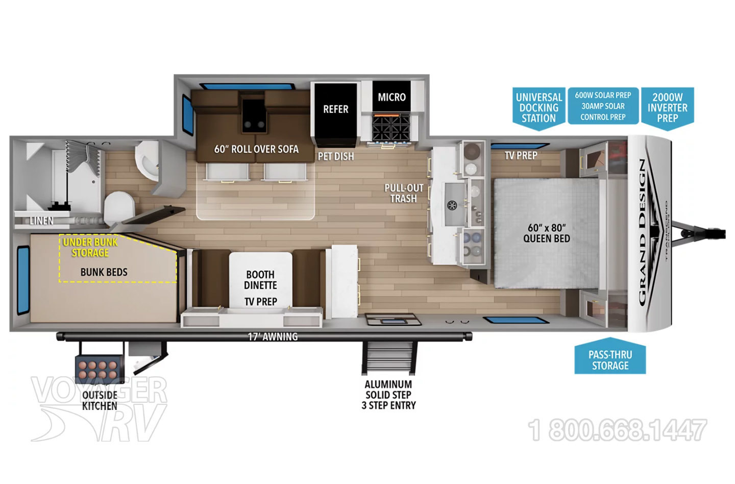 2027 Grand Design Transcend Xplor 26BHX Floorplan