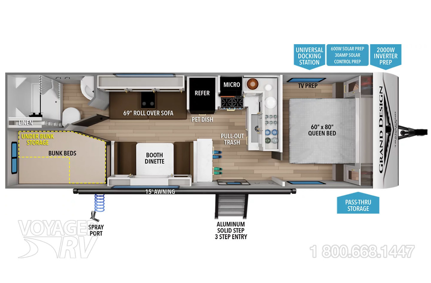 2027 Grand Design Transcend Xplor 24BHX Floorplan