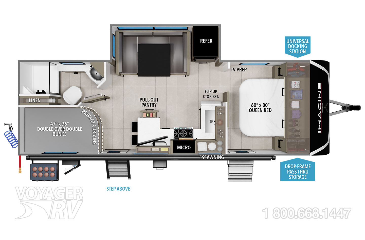 2027 Grand Design Transcend Xplor 19BHX Floorplan