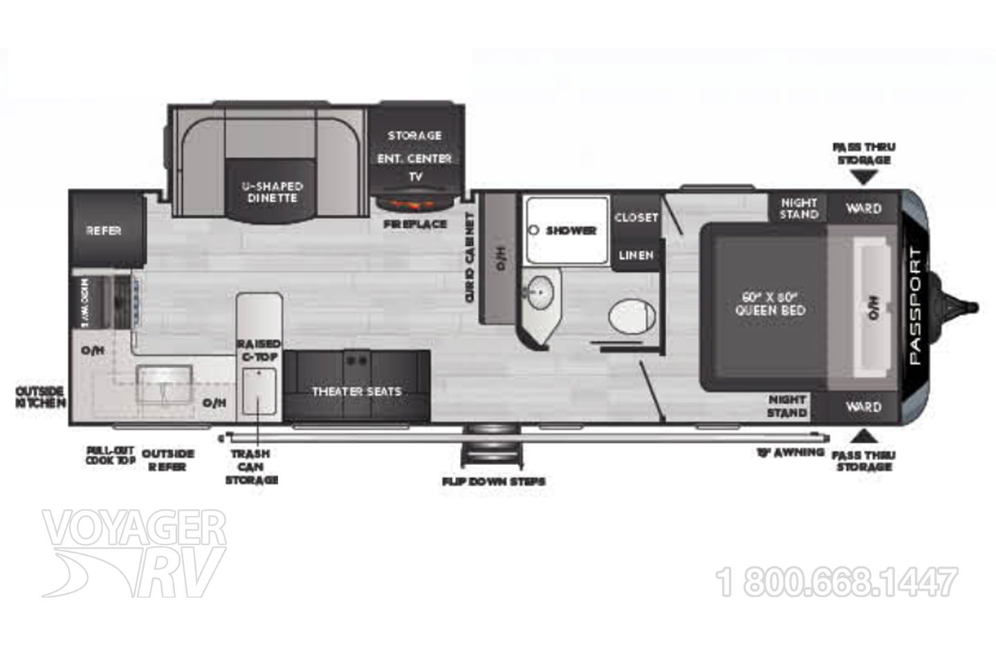 2022 Keystone Passport 2704RKWE Floorplan